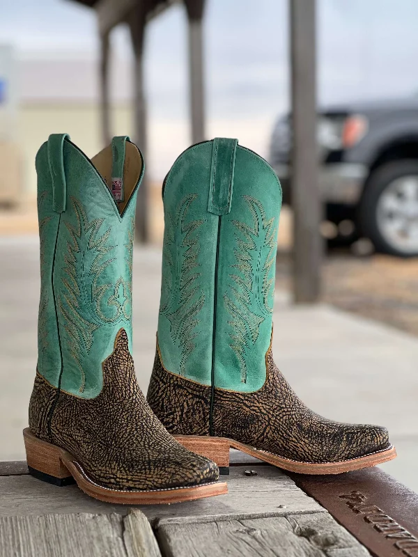 Men's cowboy boots with a rubber sole for tractionAnderson Bean | Mocha Shrunken Shoulder Boot