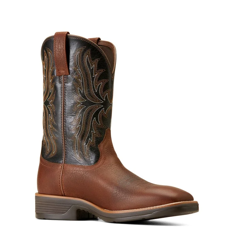 Western - style men's cowboy boots with intricate stitchingAriat Men's Ridgeback Deepest Clay Square Toe Cowboy Boots 10046983