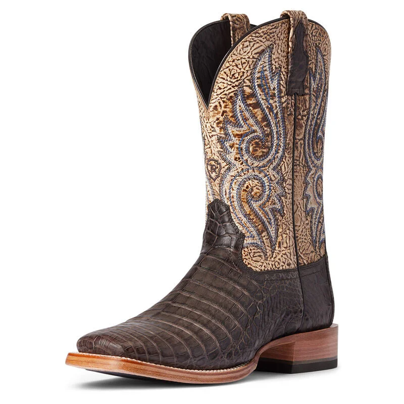 Men's genuine leather cowboy boots with a pointed toeAriat Relentless Denton Western Boot