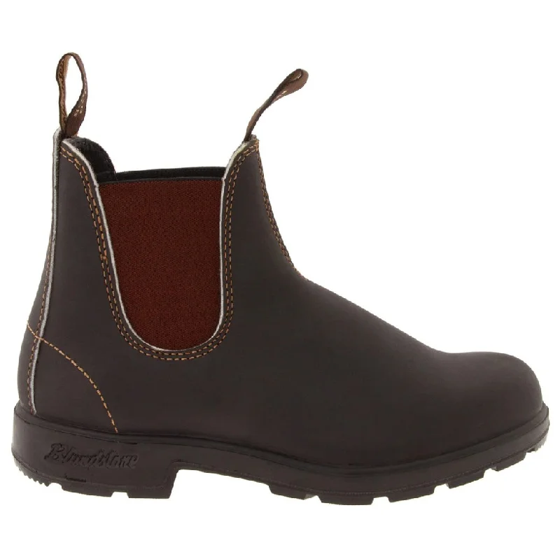 Men's brown ankle boots in various shades for a natural look500 Water-Resistant Leather Unisex Chelsea Boots