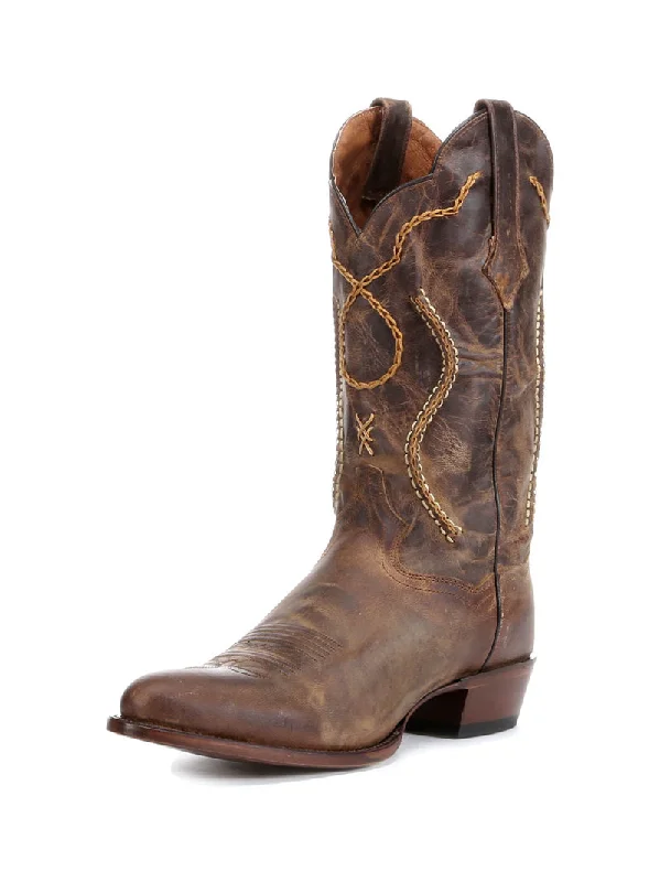 Men's cowboy boots with a distressed leather finishDan Post DP26682 Mens Albany Western Boot Tan