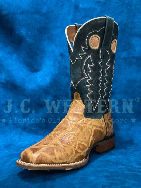 Western - style men's cowboy boots with intricate stitchingDan Post DP5016 Mens CRAVEN Embossed Leather Square Toe Boots Tan