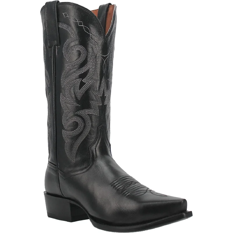 Alligator - print men's cowboy boots for a bold lookDan Post Mens Milwaukee Cowboy Boots Leather Black