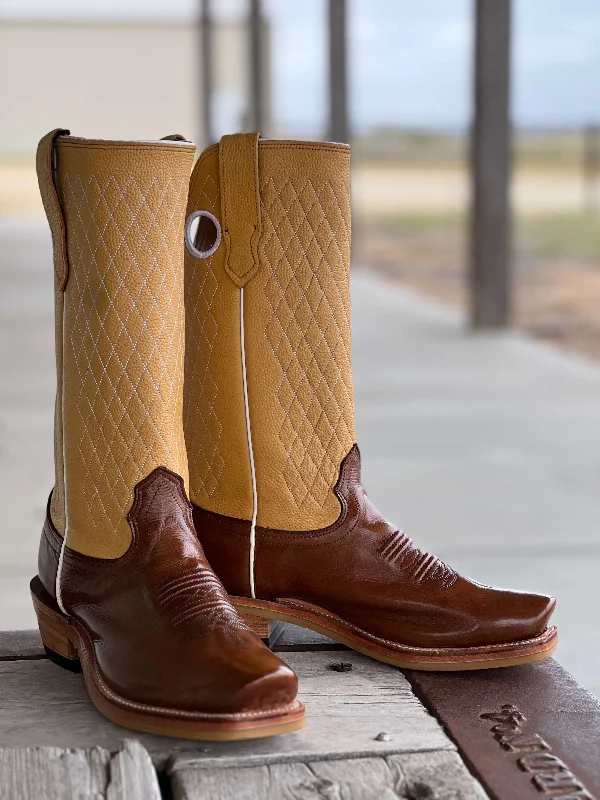 Men's cowboy boots with a suede shaftFenoglio Boot Co. | Tan Ranch Hand Boot