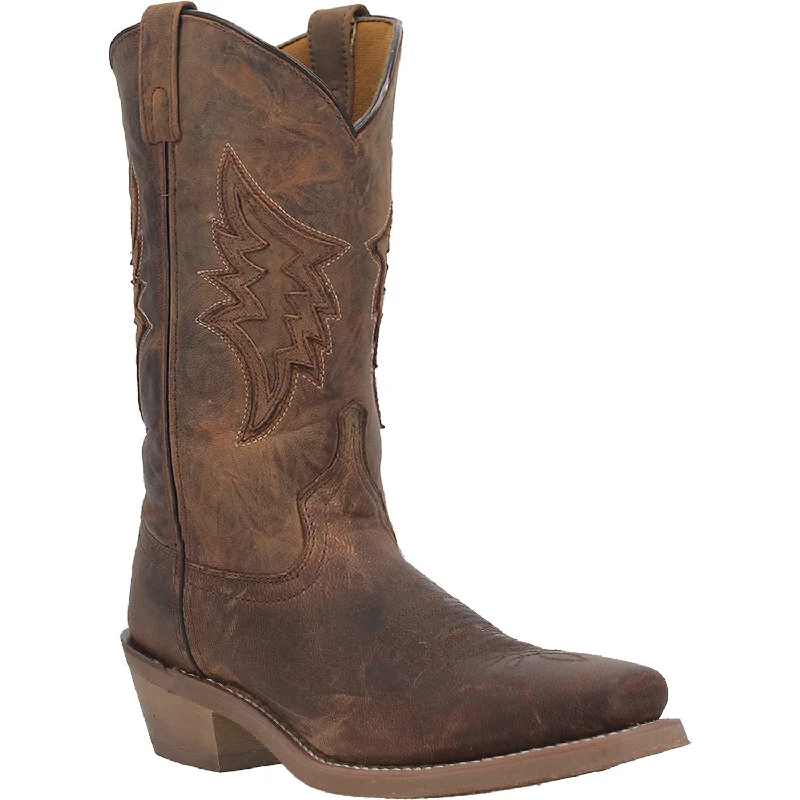 Men's cowboy boots with a pull - on strapLaredo Mens Nico Cowboy Boots Leather Taupe