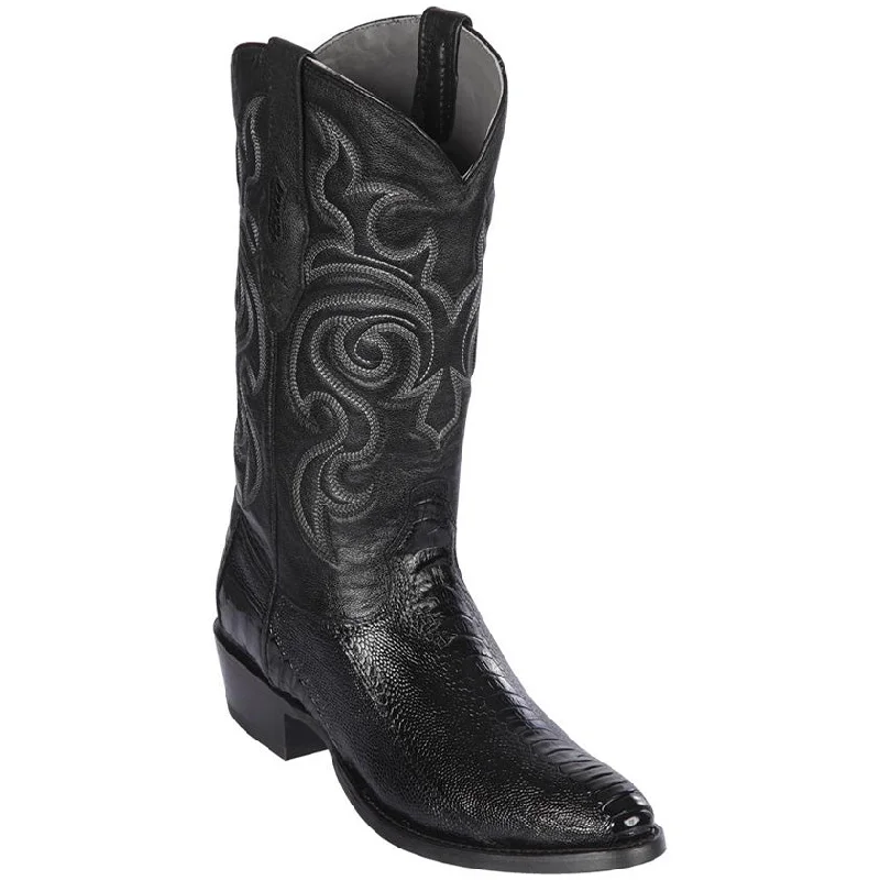 Men's cowboy boots with a suede shaftOstrich Leg Cowboy Boots R-Toe