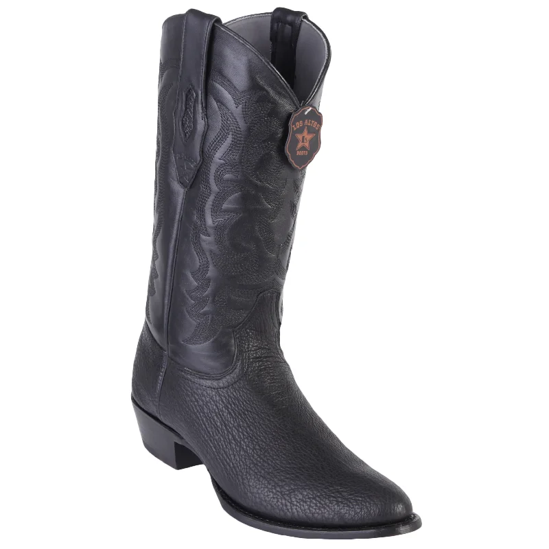 Alligator - print men's cowboy boots for a bold lookSharkskin Round Toe Cowboy Boots