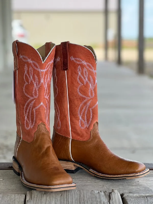 Men's cowboy boots with a distressed leather finishOlathe Boot Co. | Vanilla Navajo Bison Boot