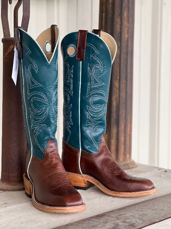 Men's cowboy boots with a leather sole for a classic lookOlathe Boot Co.  | Chocolate Horsebutt Tall Top Boot