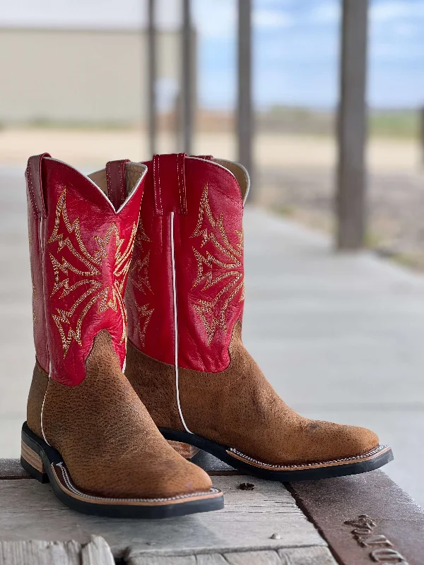 Men's cowboy boots with a snake - skin textureOlathe Boot Co.  | Tag Boar Tristan Boot