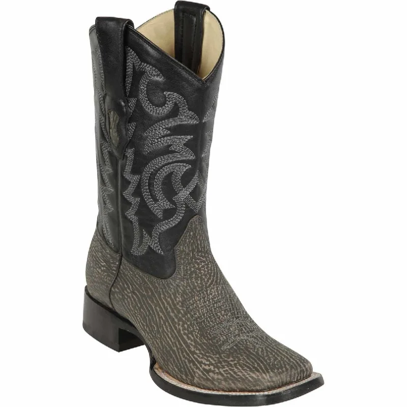 Vintage - style men's cowboy boots with a square toeShark Skin Cowboy Boots