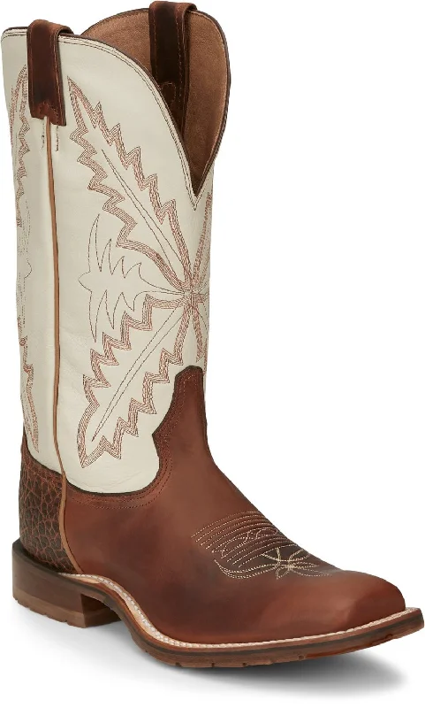 Alligator - print men's cowboy boots for a bold lookTony Lama 13in TLX Mens Red Brown/White Antonio Leather Cowboy Boots