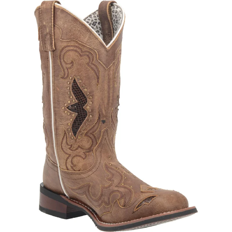 Men's western boots with a leather - wrapped heel and a smooth finish5661 Spellbound