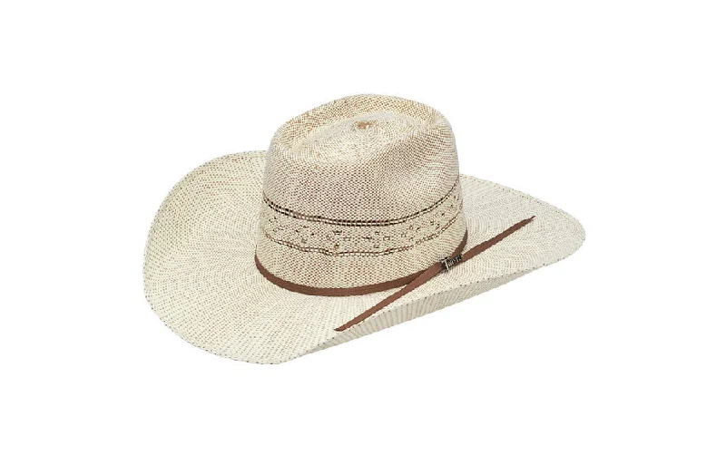 Western - style men's boots with intricate tooling and stitchingTwister Bangora Straw Hat