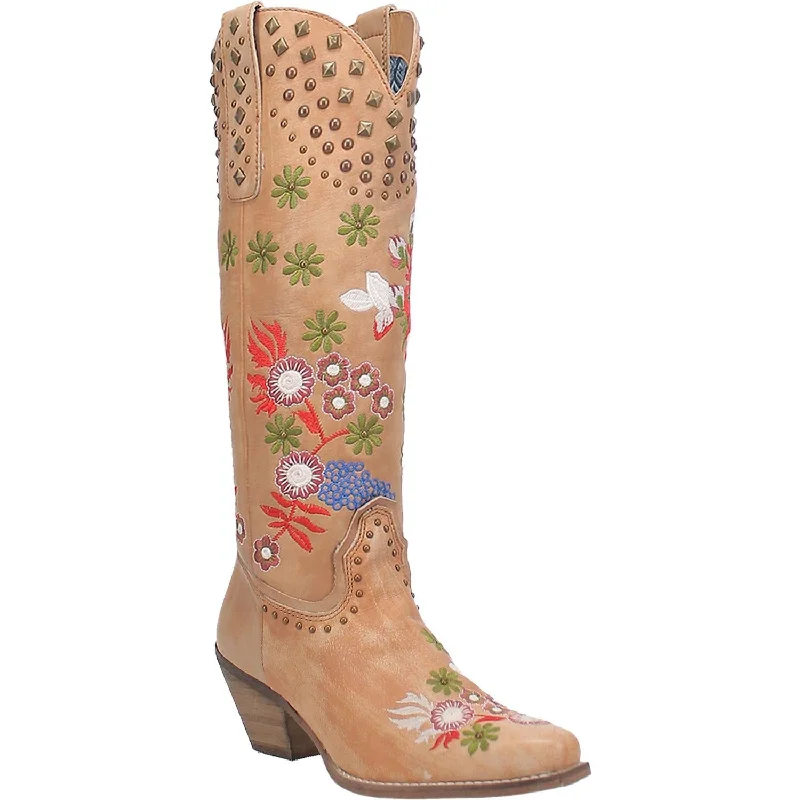 Men's western boots with a decorative inlay on the toe and heelDi732 Poppy Tan