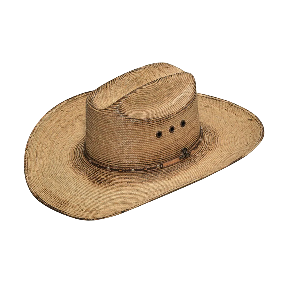 Men's western boots with a concho - studded strap and a pointed toeAriat Palm Leaf Straw Hat