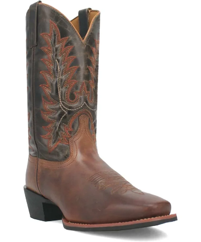 Men's western boots with a high - heeled design and a pointed toeLaredo Rust/Olive Kent Men's Boot