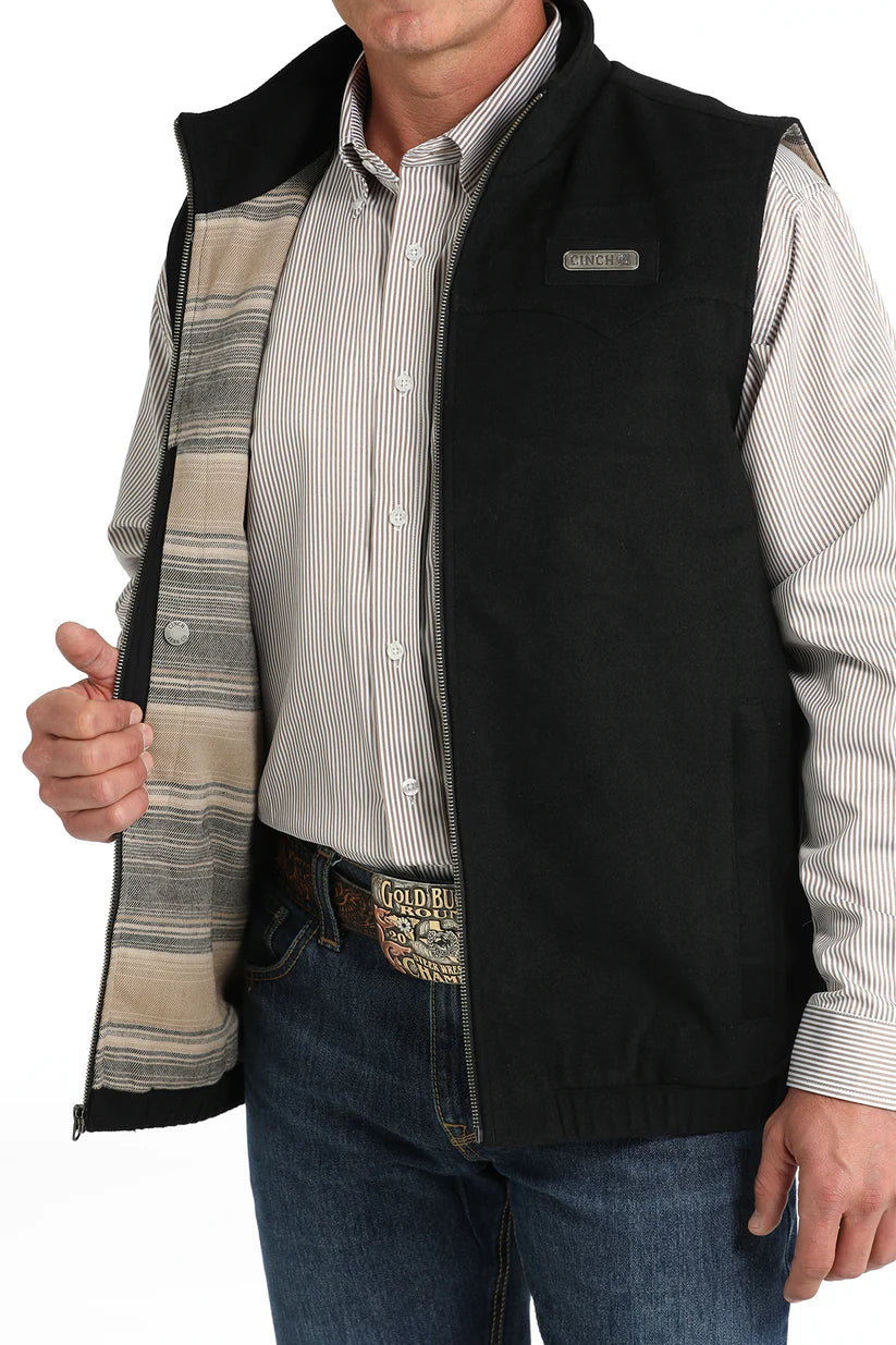 Men's western boots with a leather sole and a heel guardCinch Men's Conceal Carry Vest Black