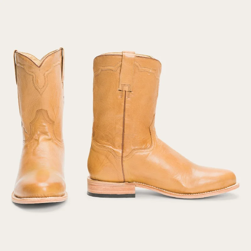 Men's western boots with a concho - studded strap and a pointed toePuncher Boots