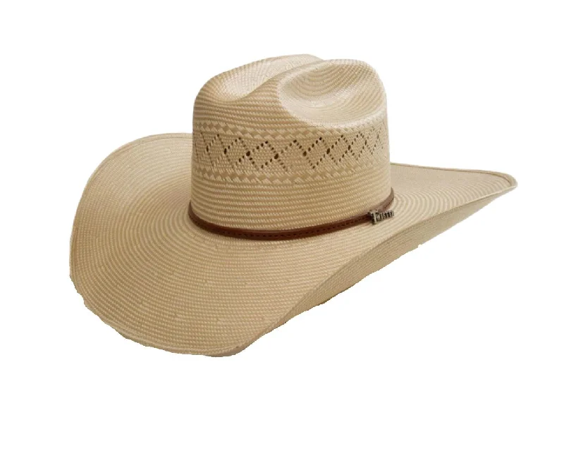 Western - style men's boots with intricate tooling and stitchingTwister 10X Shantung Straw Hat