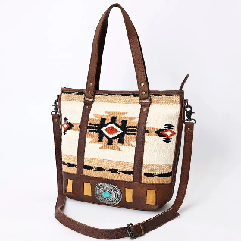 Vintage - style men's western boots with a square toe and spur ledgeAmerican Darling Saddle Blanket Tote