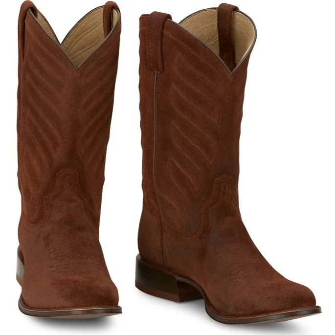 Men's western boots with a leather lining and a padded insoleTony Lama Men's Amado Brown Suede Western Boot