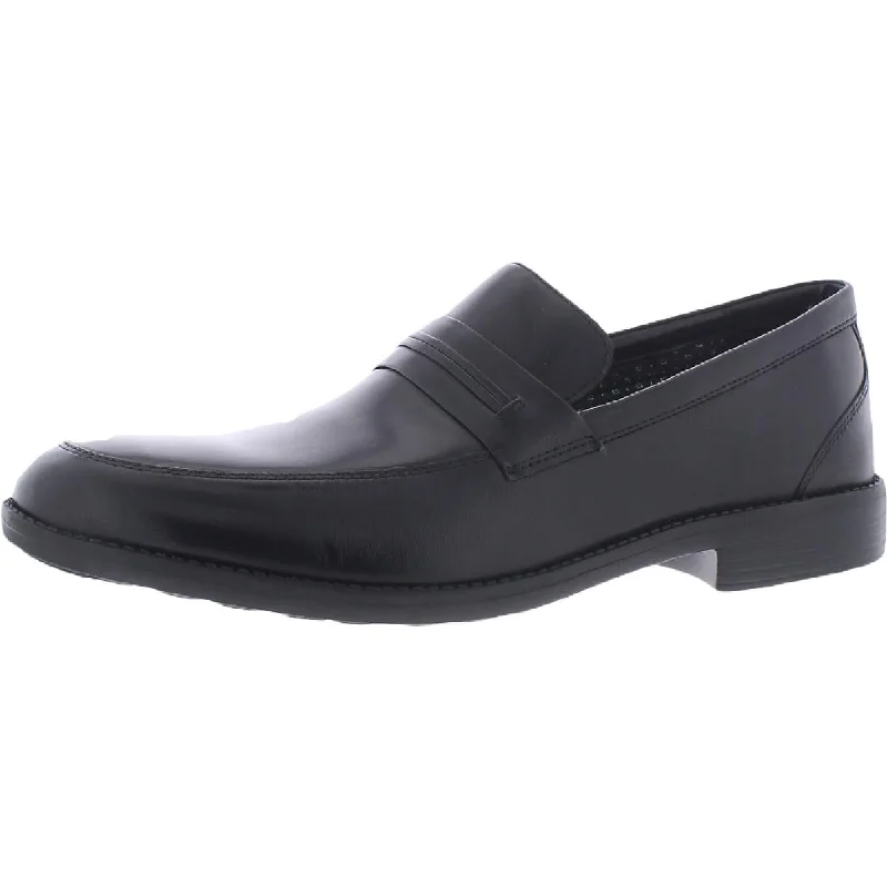 Men's formal shoes with a buckle closureBirkett Way Mens Leather Slip On Penny Loafers