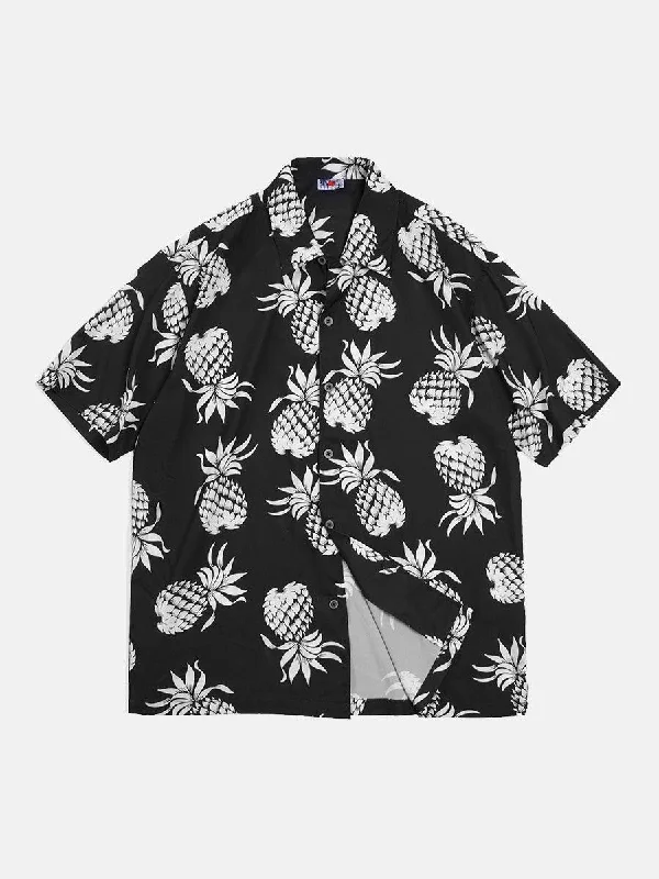 Men's formal shoes with a wingtip designDuke Kahanamoku Pineapple Short Sleeve Shirt