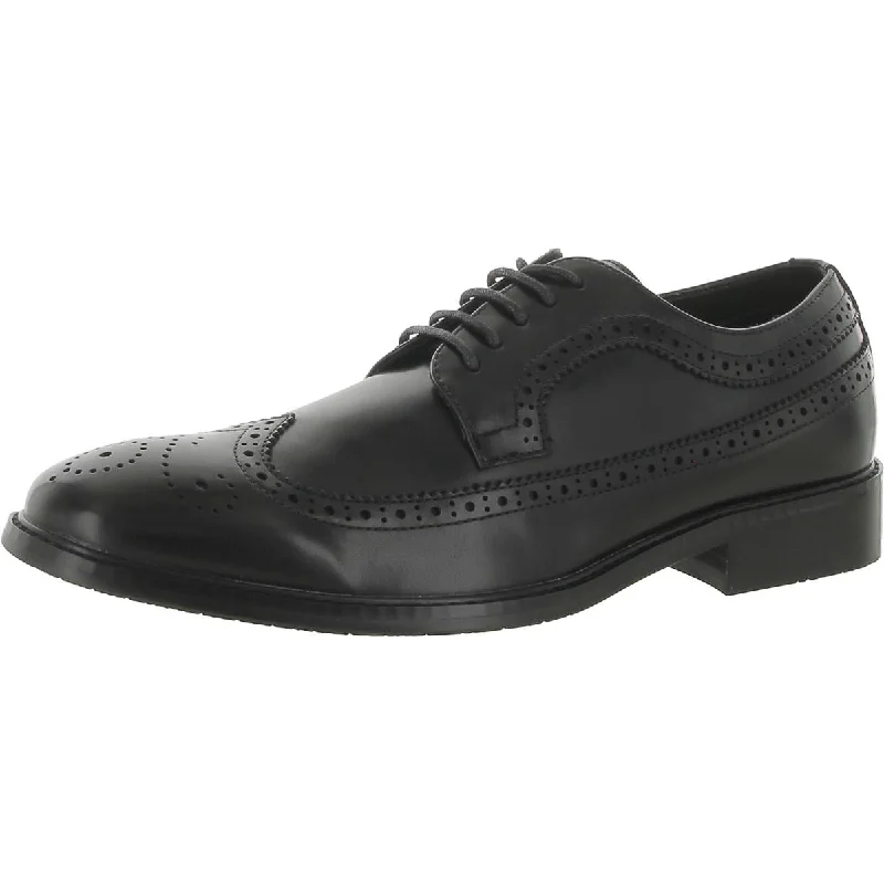 Men's formal shoes with a padded insole for comfortGORDY Mens Faux Leather Lace up Dress Shoes