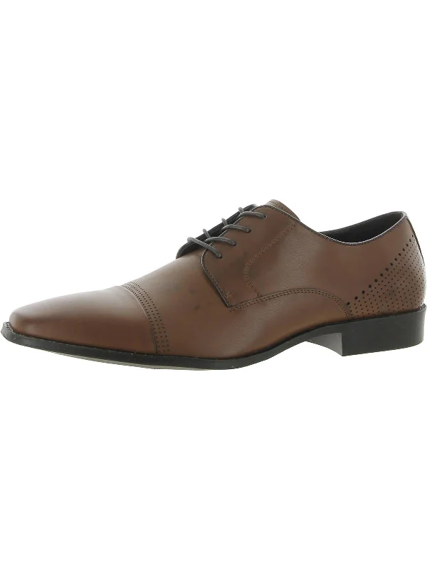 Men's formal shoes with a pointed toe for a stylish lookLesson Plan Mens Faux Leather Toe Cap Oxfords