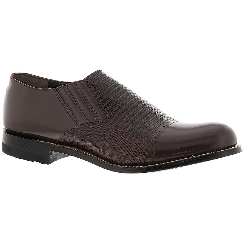 Men's formal shoes with a polished shineMadison Mens Leather Printed Slip On Shoes