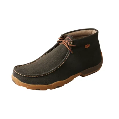 Leather men's casual shoes with a scuffed finishMen's Twisted X Chukka Driving Moc MDM0080