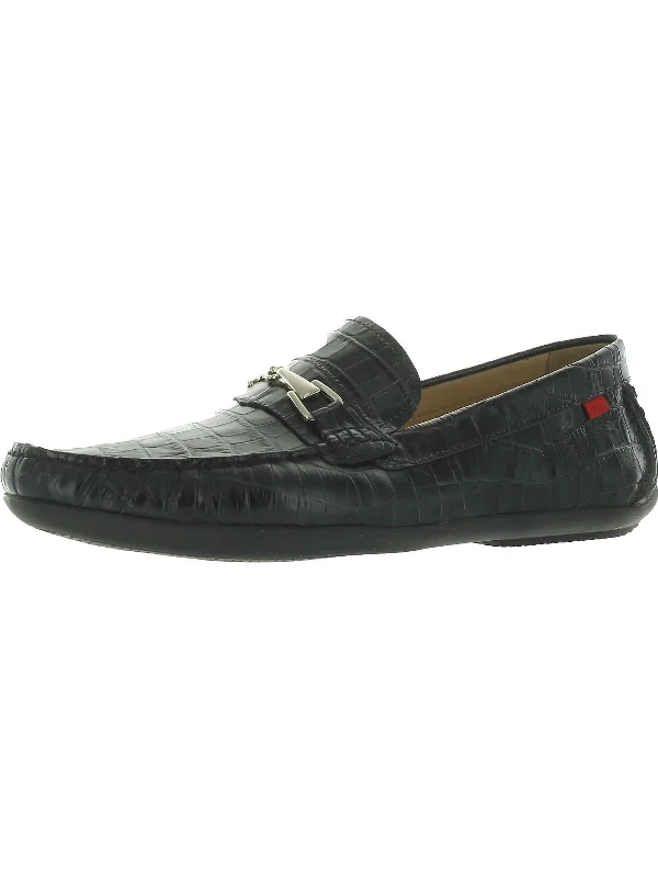 Men's formal shoes with a contrast stitching detailPARK AVE 2 Mens Faux Leather Slip On Loafers