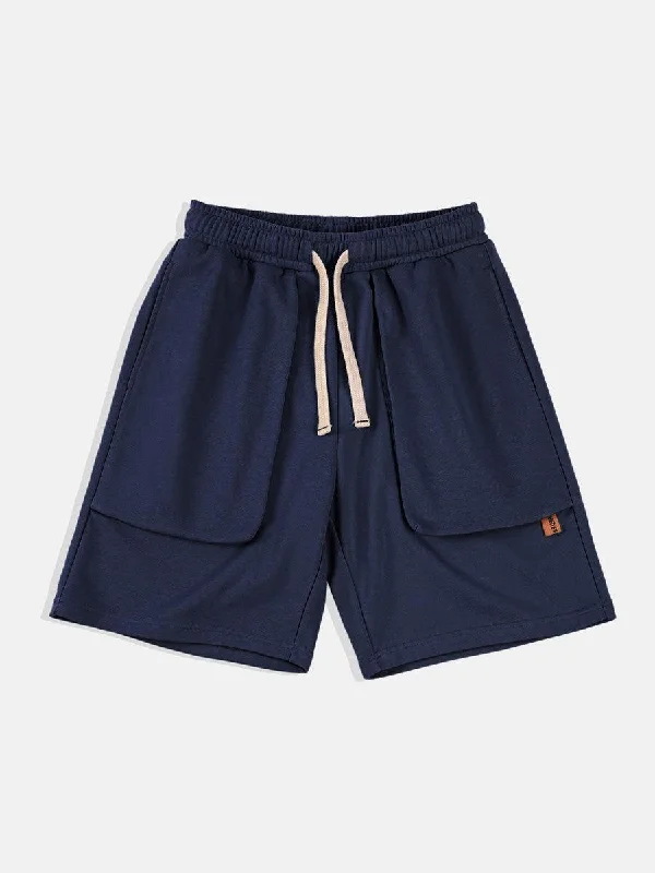 Men's formal shoes with a lace - up closureLarge Pockets Straight Shorts