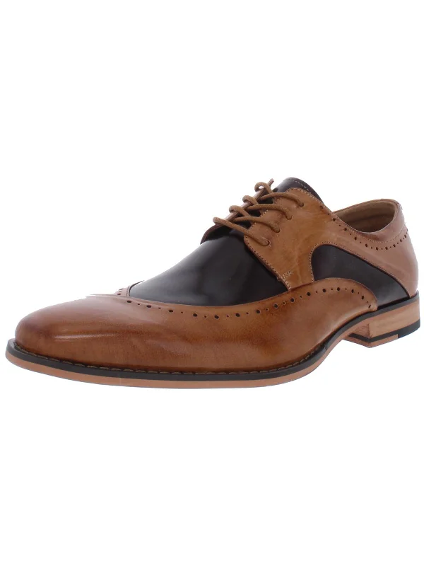 Men's formal shoes with a leather sole and heelTammany Mens Leather Brogue Oxfords