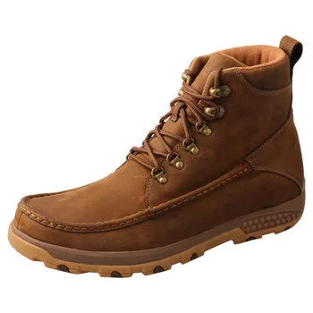 Men's casual shoes with a stretchy side panelTwisted X Men’s 6” Driving Moc Hiker with Cellstretch